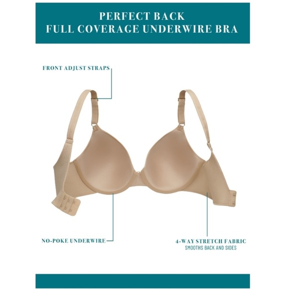 🆕Vanity Fair Radiant Smoothing Bra, Size 42F(DDD) - Picture 4 of 9